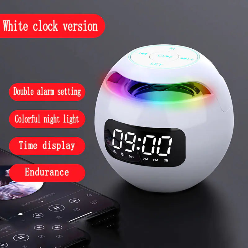 Mini Portable Colorful Bluetooth  Speaker and Alarm Clock
