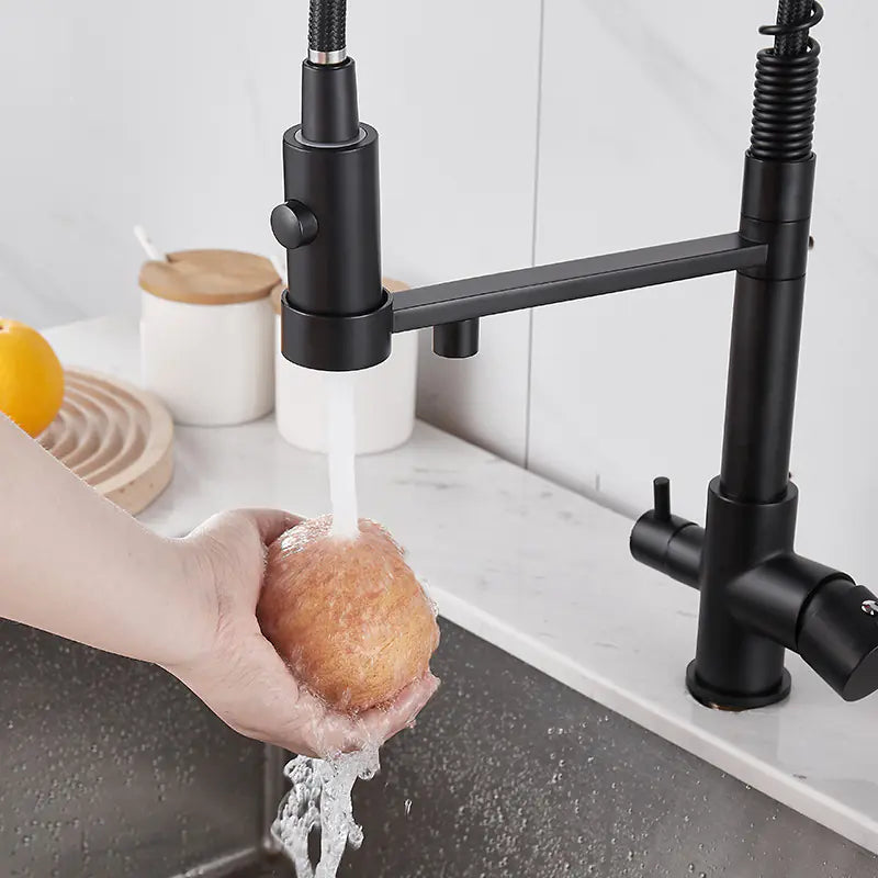 3-in-1 Faucet for Hot and Cold Water Kitchen Sink